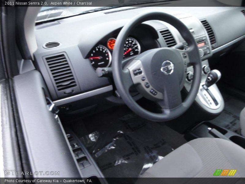 Aspen White / Charcoal 2011 Nissan Sentra 2.0