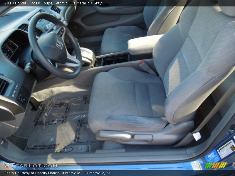 Atomic Blue Metallic / Gray 2010 Honda Civic LX Coupe