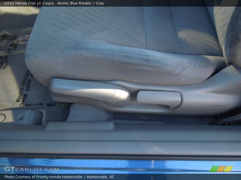 Atomic Blue Metallic / Gray 2010 Honda Civic LX Coupe