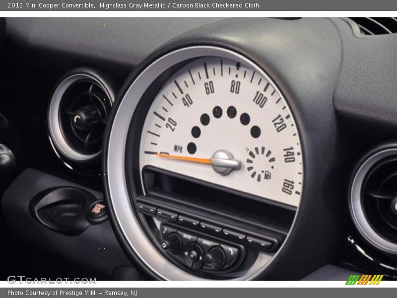 Highclass Gray Metallic / Carbon Black Checkered Cloth 2012 Mini Cooper Convertible