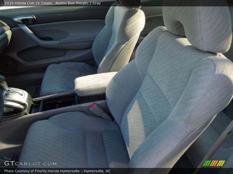 Atomic Blue Metallic / Gray 2010 Honda Civic LX Coupe