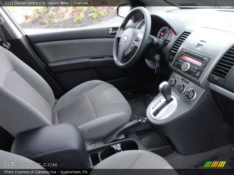 Aspen White / Charcoal 2011 Nissan Sentra 2.0