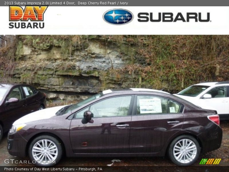 Deep Cherry Red Pearl / Ivory 2013 Subaru Impreza 2.0i Limited 4 Door