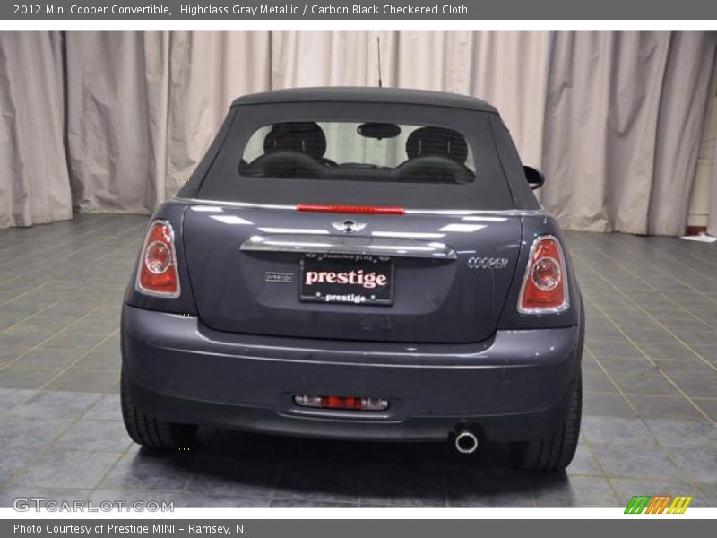 Highclass Gray Metallic / Carbon Black Checkered Cloth 2012 Mini Cooper Convertible