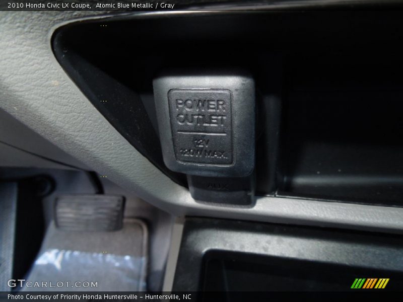 Atomic Blue Metallic / Gray 2010 Honda Civic LX Coupe
