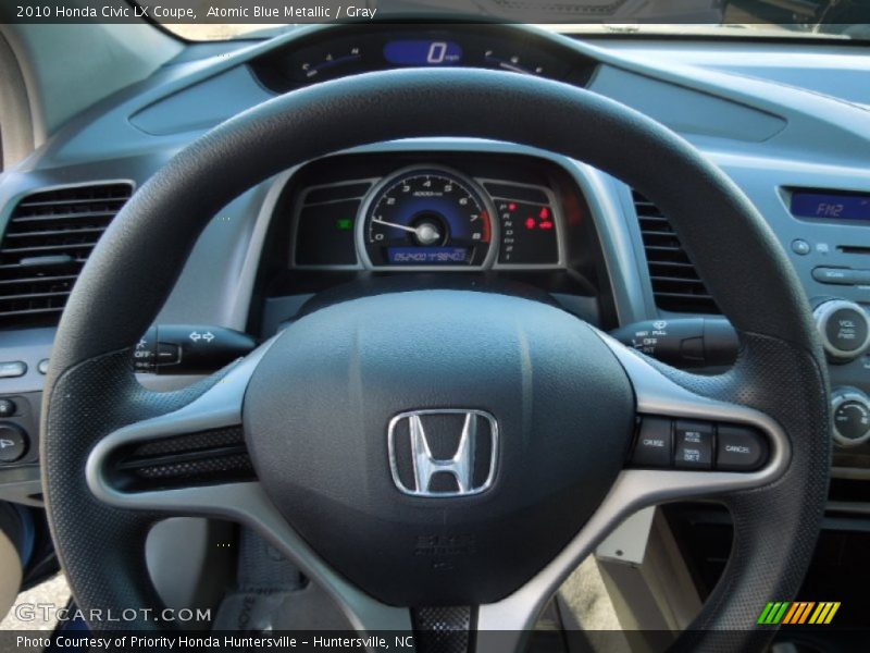 Atomic Blue Metallic / Gray 2010 Honda Civic LX Coupe