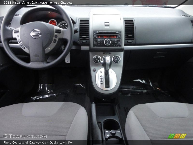 Aspen White / Charcoal 2011 Nissan Sentra 2.0