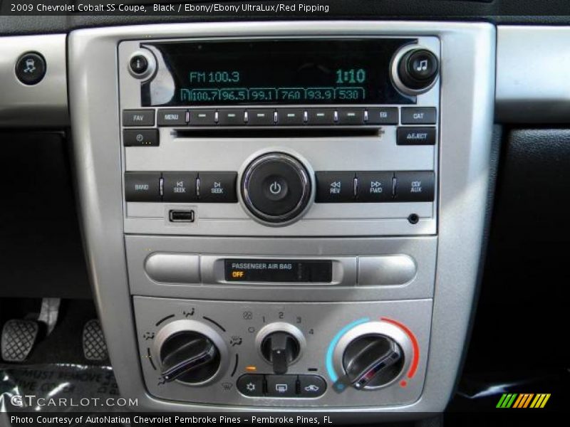 Controls of 2009 Cobalt SS Coupe