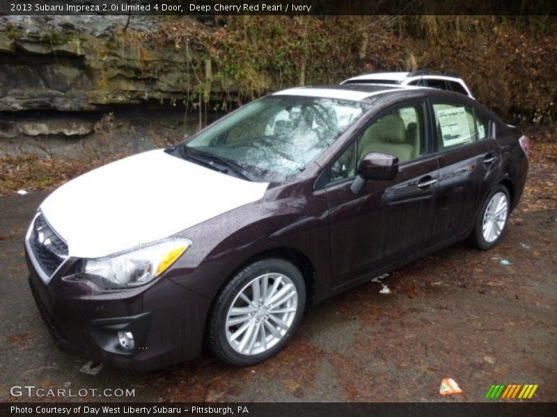 Deep Cherry Red Pearl / Ivory 2013 Subaru Impreza 2.0i Limited 4 Door