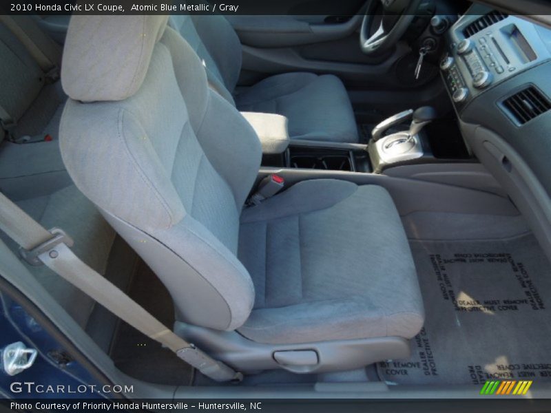 Atomic Blue Metallic / Gray 2010 Honda Civic LX Coupe
