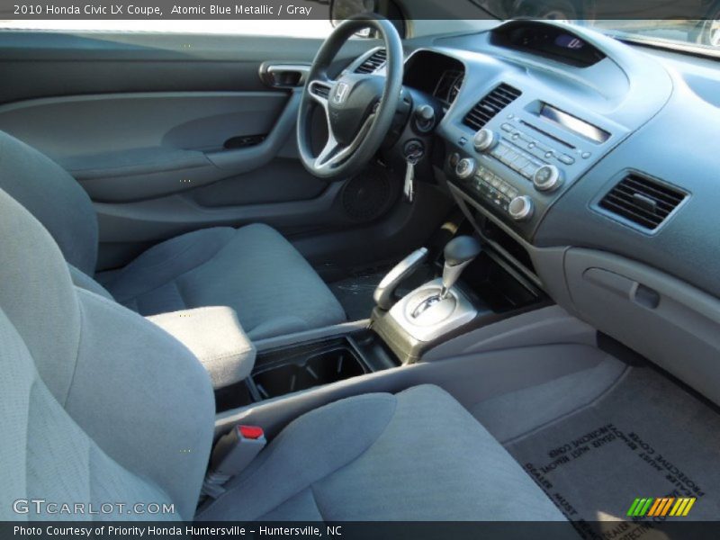 Atomic Blue Metallic / Gray 2010 Honda Civic LX Coupe