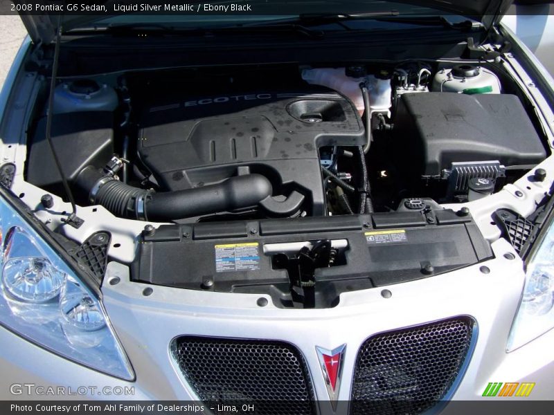 Liquid Silver Metallic / Ebony Black 2008 Pontiac G6 Sedan