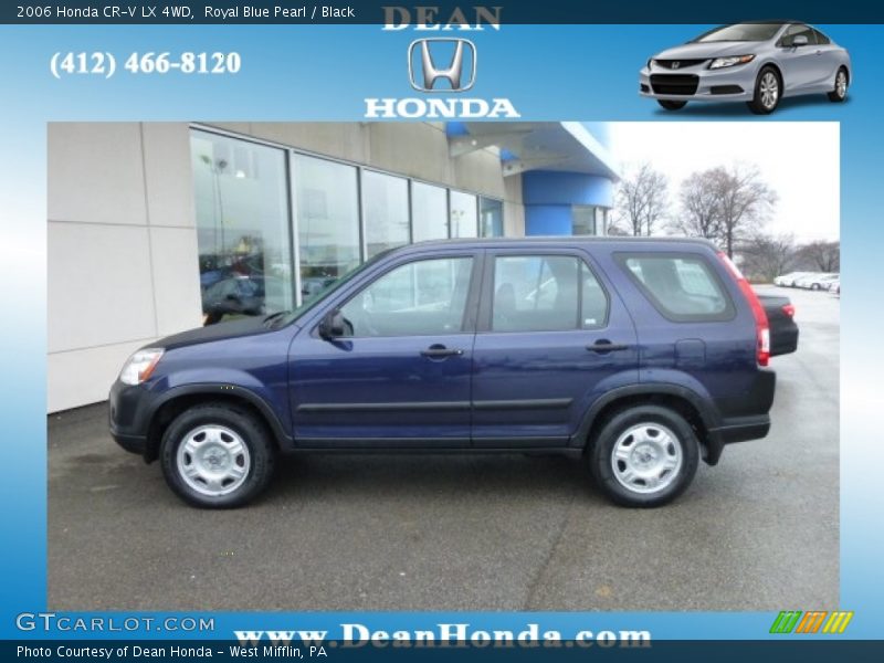 Royal Blue Pearl / Black 2006 Honda CR-V LX 4WD