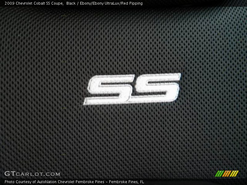 Black / Ebony/Ebony UltraLux/Red Pipping 2009 Chevrolet Cobalt SS Coupe