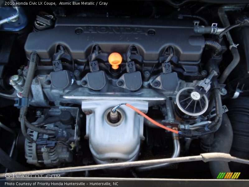 Atomic Blue Metallic / Gray 2010 Honda Civic LX Coupe