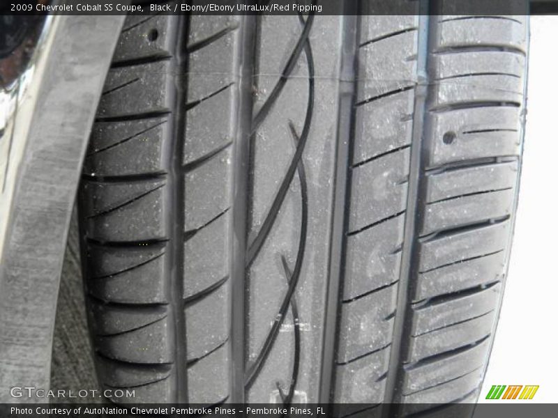 Black / Ebony/Ebony UltraLux/Red Pipping 2009 Chevrolet Cobalt SS Coupe