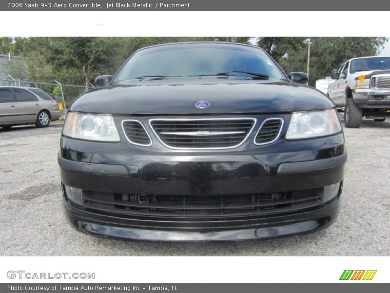 Jet Black Metallic / Parchment 2006 Saab 9-3 Aero Convertible
