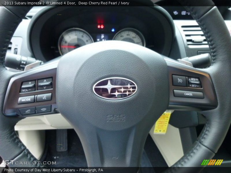 Deep Cherry Red Pearl / Ivory 2013 Subaru Impreza 2.0i Limited 4 Door