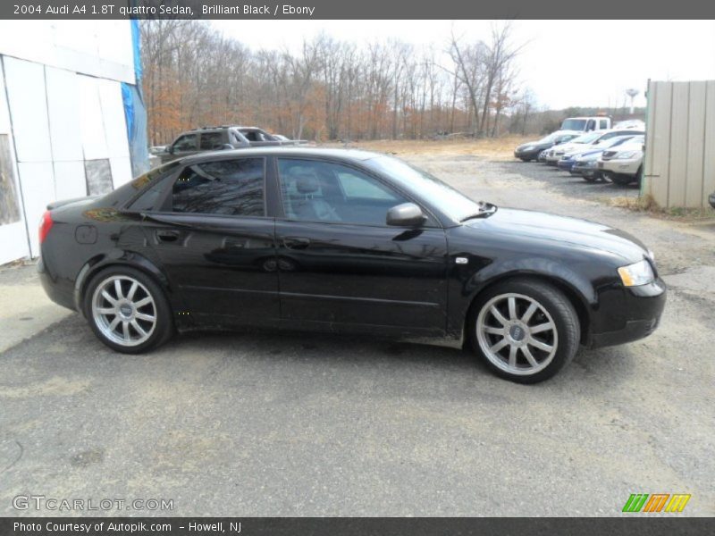 Brilliant Black / Ebony 2004 Audi A4 1.8T quattro Sedan