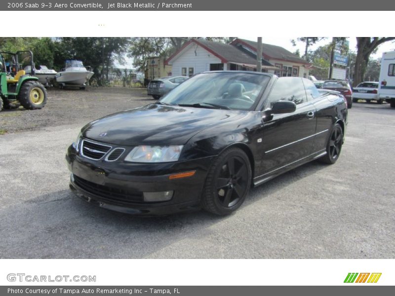 Jet Black Metallic / Parchment 2006 Saab 9-3 Aero Convertible