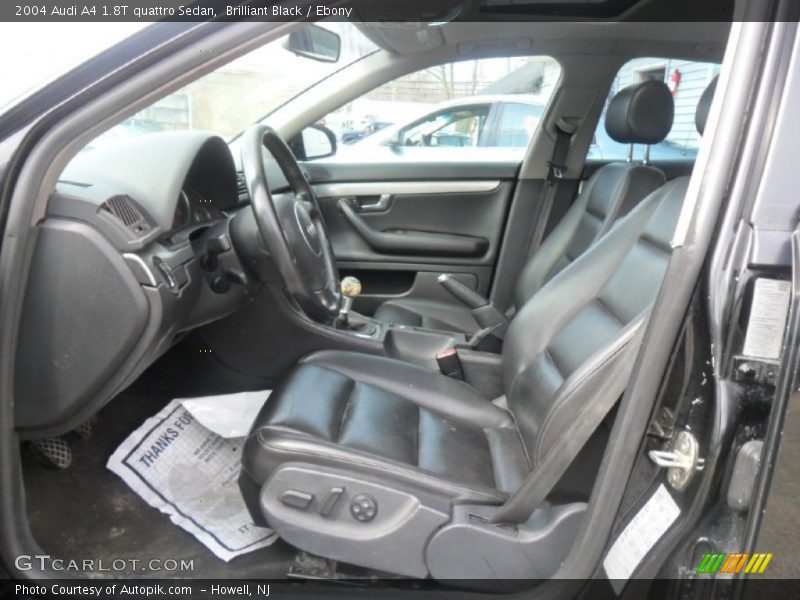 Brilliant Black / Ebony 2004 Audi A4 1.8T quattro Sedan