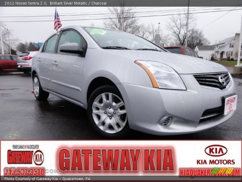 Brilliant Silver Metallic / Charcoal 2011 Nissan Sentra 2.0