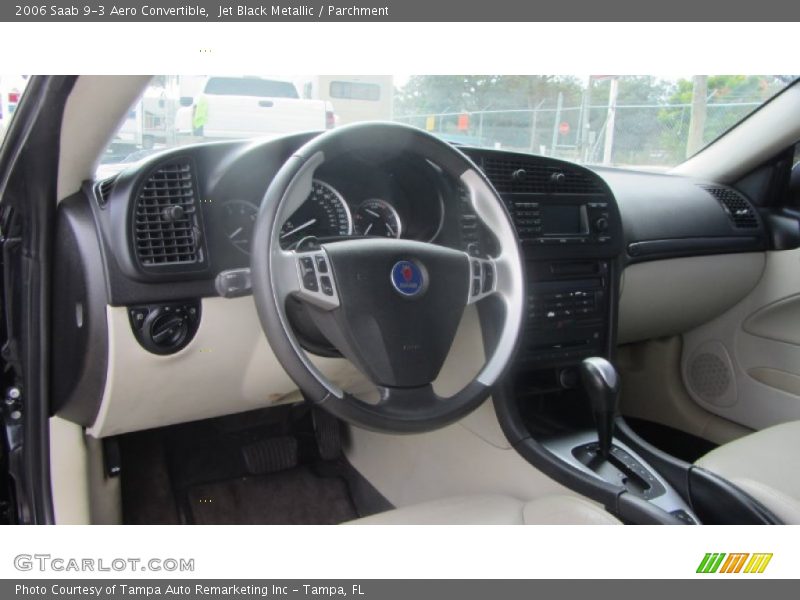 Jet Black Metallic / Parchment 2006 Saab 9-3 Aero Convertible