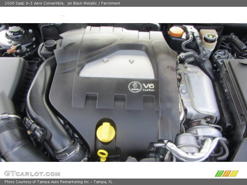 Jet Black Metallic / Parchment 2006 Saab 9-3 Aero Convertible