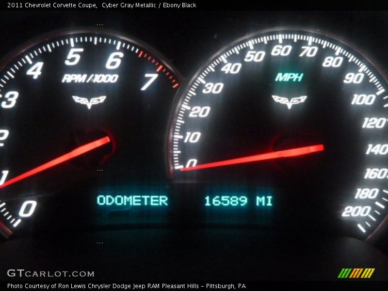 Cyber Gray Metallic / Ebony Black 2011 Chevrolet Corvette Coupe