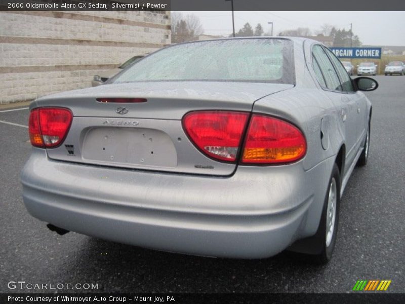 Silvermist / Pewter 2000 Oldsmobile Alero GX Sedan