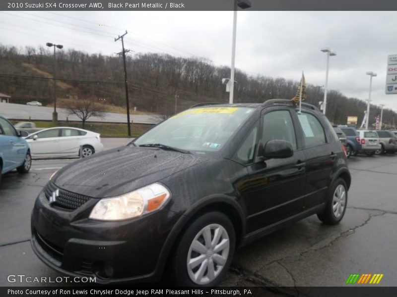 Black Pearl Metallic / Black 2010 Suzuki SX4 Crossover AWD
