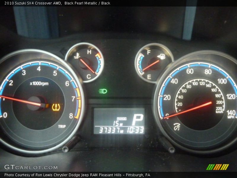 Black Pearl Metallic / Black 2010 Suzuki SX4 Crossover AWD
