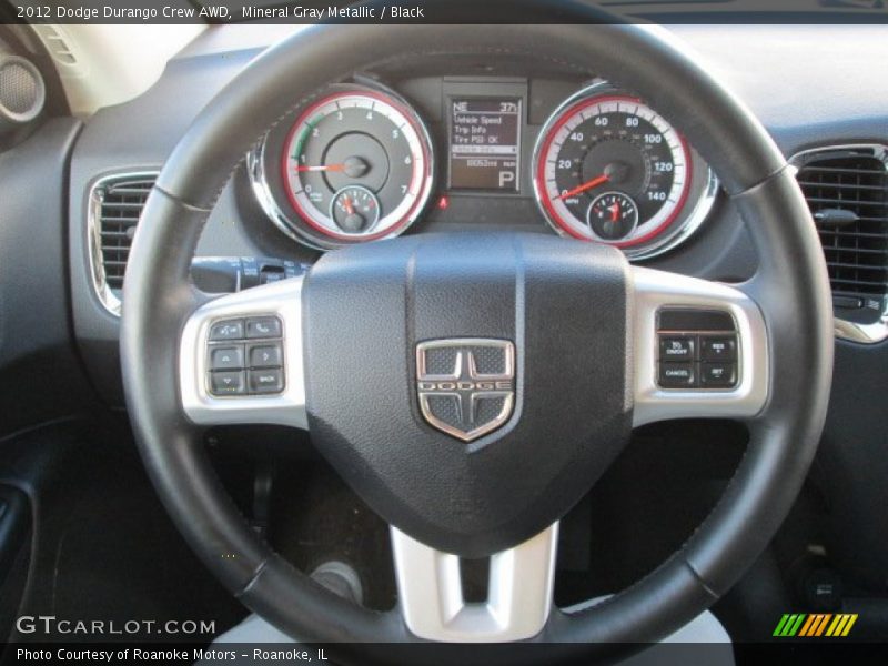 Mineral Gray Metallic / Black 2012 Dodge Durango Crew AWD