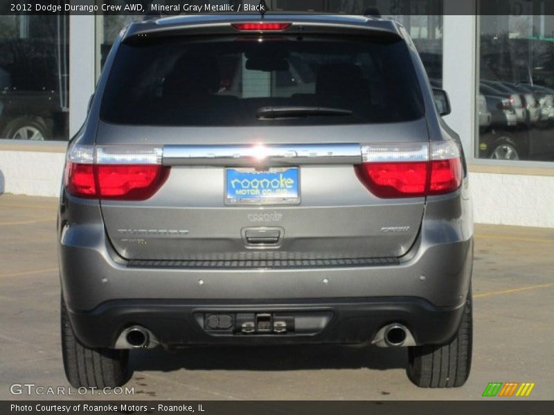 Mineral Gray Metallic / Black 2012 Dodge Durango Crew AWD
