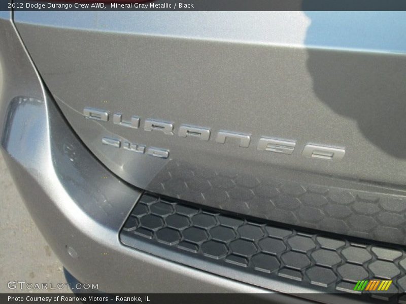 Mineral Gray Metallic / Black 2012 Dodge Durango Crew AWD