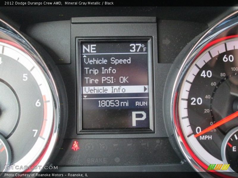 Mineral Gray Metallic / Black 2012 Dodge Durango Crew AWD