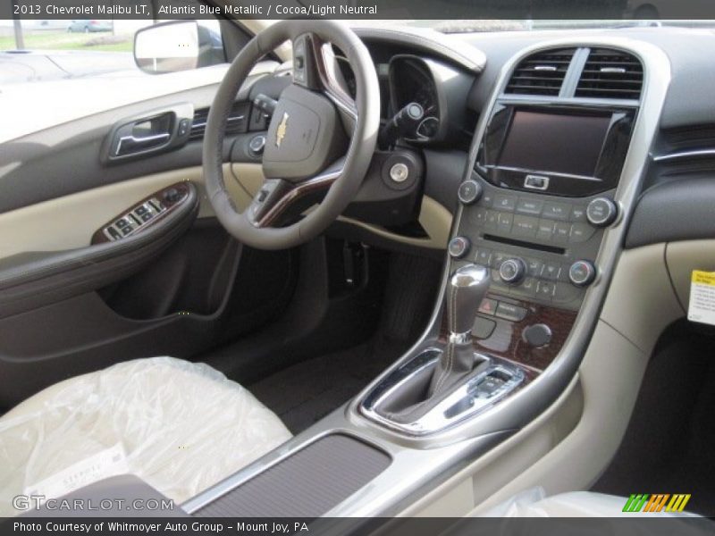 Atlantis Blue Metallic / Cocoa/Light Neutral 2013 Chevrolet Malibu LT