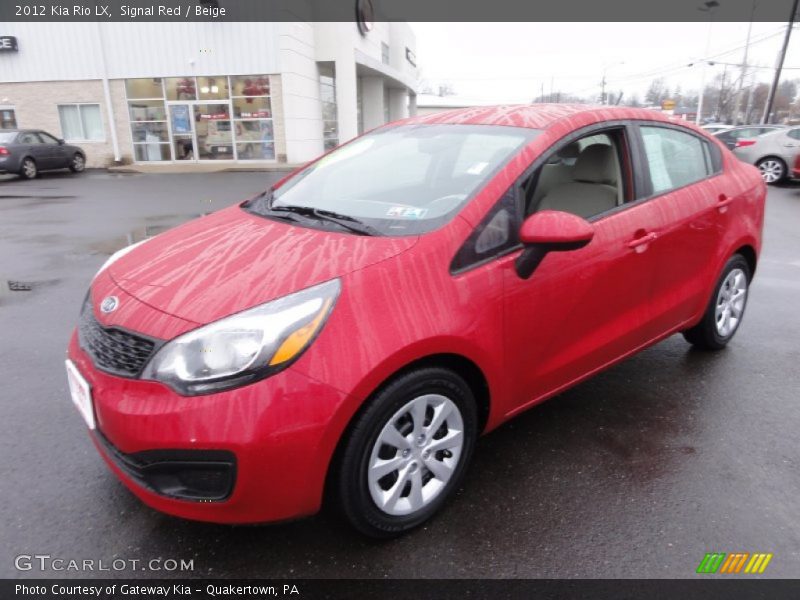 Signal Red / Beige 2012 Kia Rio LX