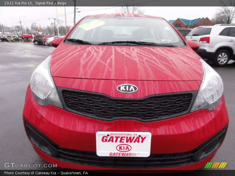 Signal Red / Beige 2012 Kia Rio LX