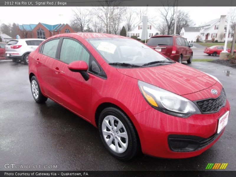 Signal Red / Beige 2012 Kia Rio LX
