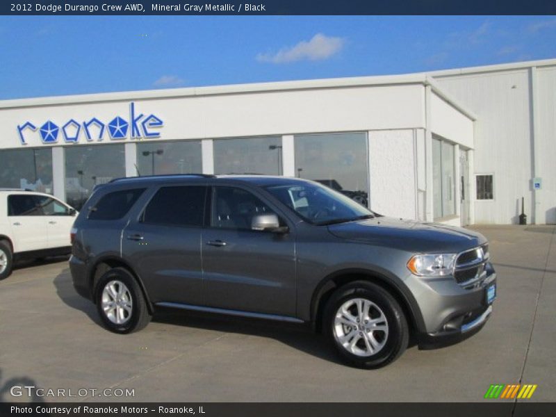 Mineral Gray Metallic / Black 2012 Dodge Durango Crew AWD