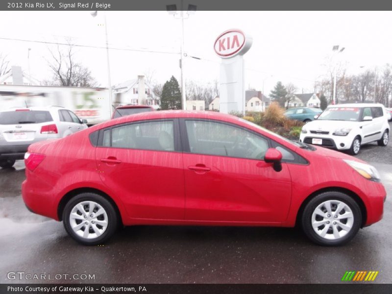 Signal Red / Beige 2012 Kia Rio LX