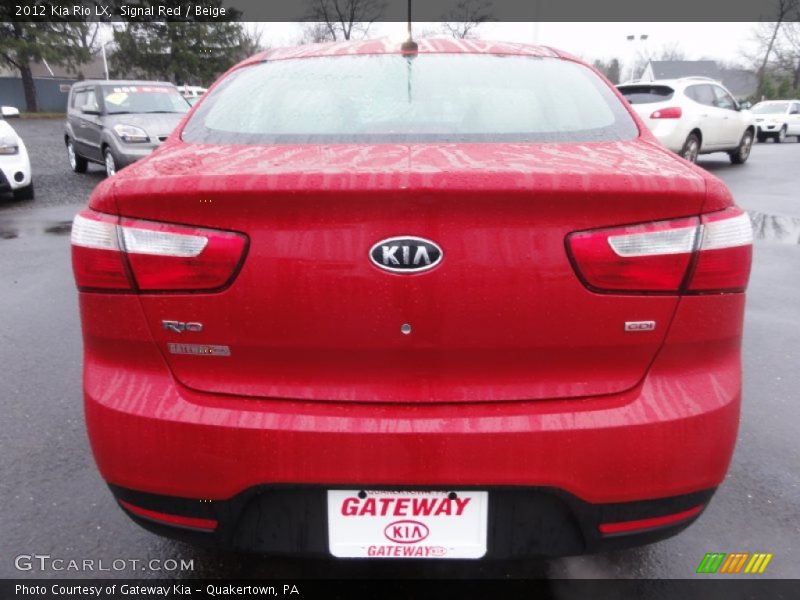 Signal Red / Beige 2012 Kia Rio LX