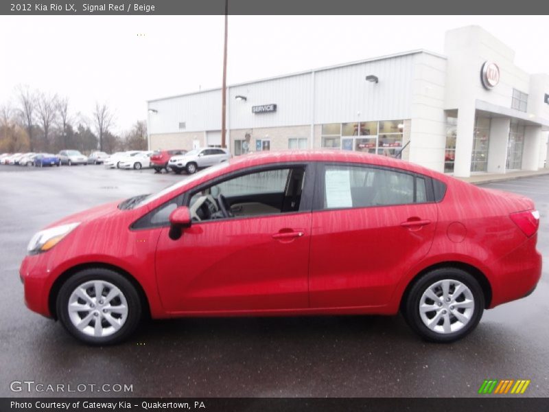 Signal Red / Beige 2012 Kia Rio LX