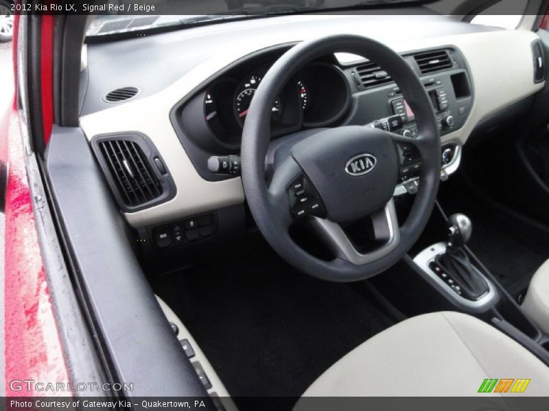 Signal Red / Beige 2012 Kia Rio LX