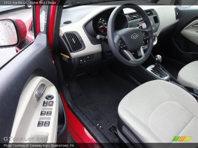 Signal Red / Beige 2012 Kia Rio LX