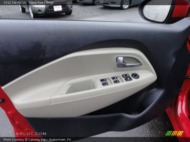 Signal Red / Beige 2012 Kia Rio LX
