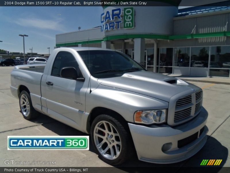 Bright Silver Metallic / Dark Slate Gray 2004 Dodge Ram 1500 SRT-10 Regular Cab