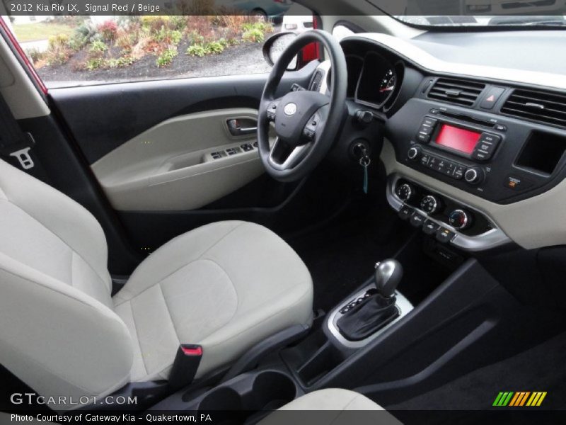 Signal Red / Beige 2012 Kia Rio LX