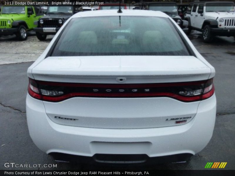 Bright White / Black/Light Frost 2013 Dodge Dart Limited